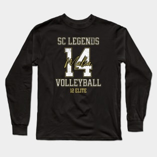 Malia #14 SC Legends (12 Elite) - Black Long Sleeve T-Shirt